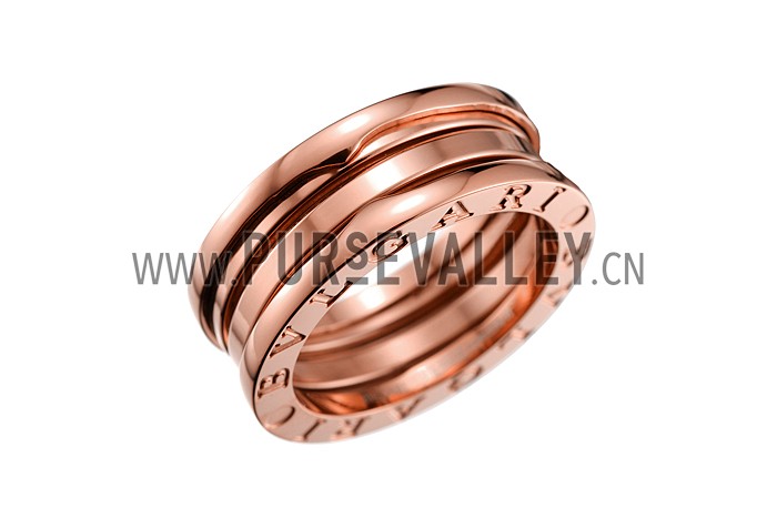 Bvlgari B.Zero1 3-Band Diamonds Rose Gold Ring 700576