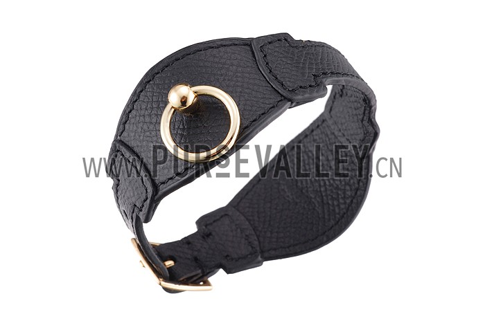 Hermes Bangle Gold Hardware Bracelet Black