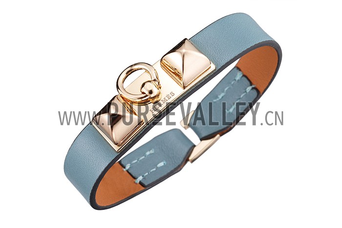 Hermes Micro Rivale Bracelet Blue