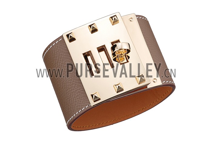 Hermes Kelly Dog Extreme Bracelet Taupe