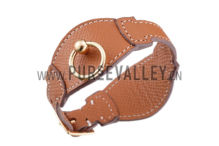 Hermes Bangle Gold Hardware Bracelet Tan