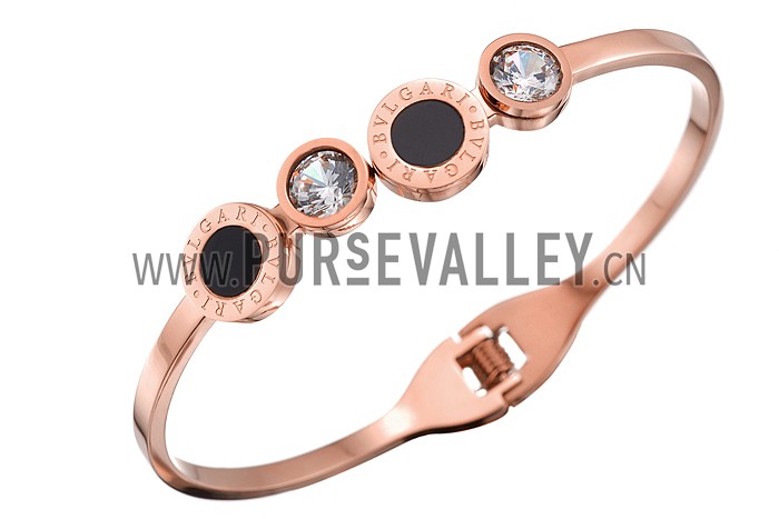 Bvlgari B.Zero1 Black Ceramic Rose Gold Bracelet 700510