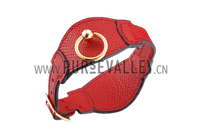 Hermes Bangle Gold Hardware Bracelet Red