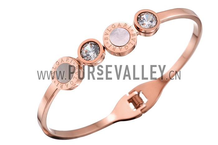 Bvlgari B.Zero1 White Ceramic Rose Gold Bracelet 700513