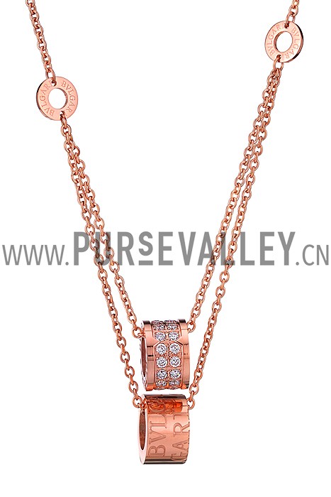 Bvlgari B Zero1 Diamonds Rose Gold Necklaces