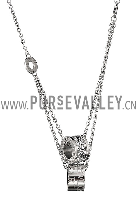 Bvlgari B Zero1 Diamonds Silver Necklaces