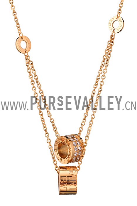 Bvlgari B Zero1 Diamonds Gold Necklaces