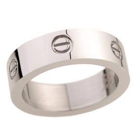 Ring Cartier Screwhead Inscribed Silver 4653