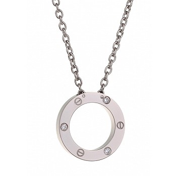 Necklace Cartier Silver Hoop 4589