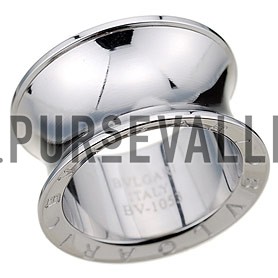 Ring Bvlgari Silver Spool Shaped With BVLGARI Inscription 4629