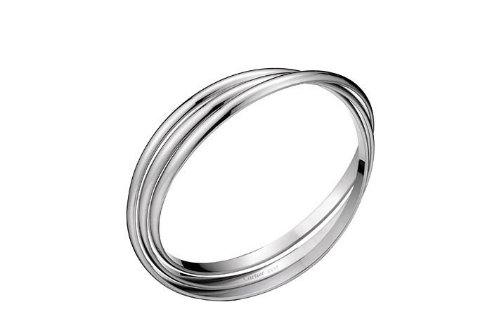 Cartier Replica Integrated Triple Ring Sterling Silver Bangle