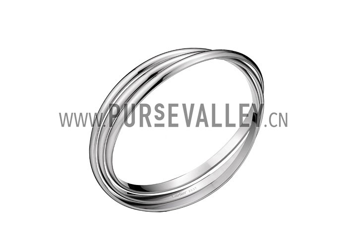 Cartier Replica Integrated Triple Ring Sterling Silver Bangle