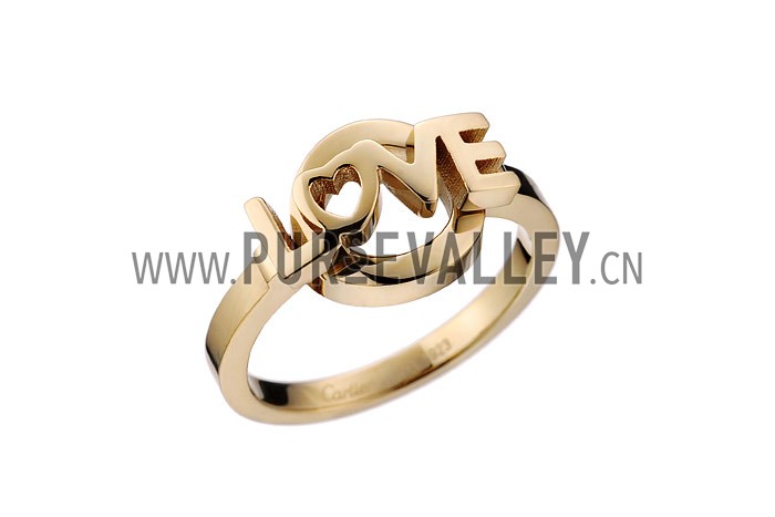 Cartier Replica LOVE Carved Gold Plated Ring