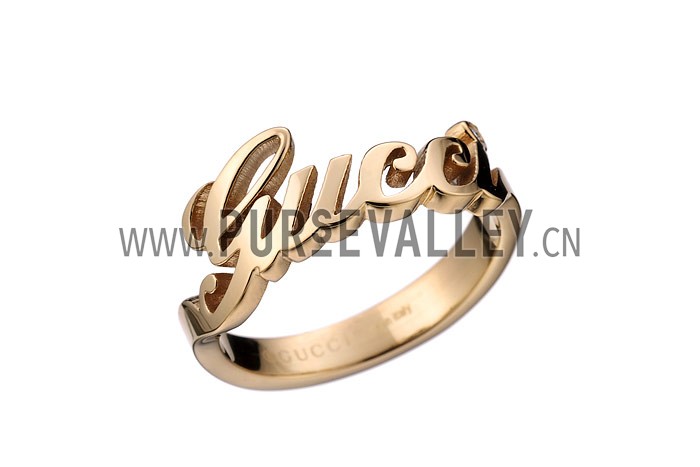 Gucci Carved Gold Ring