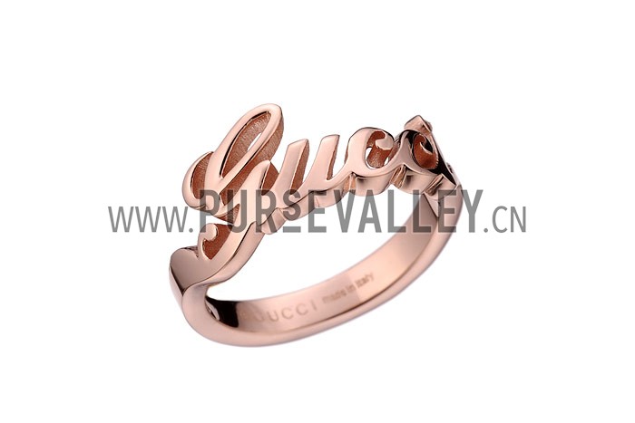 Gucci Carved Rose Gold Ring