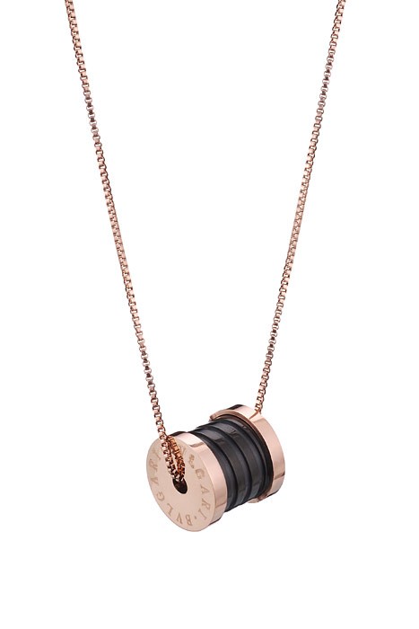 Bvlgari Replica Spool Pendant Rose Gold Fine Chain Necklace
