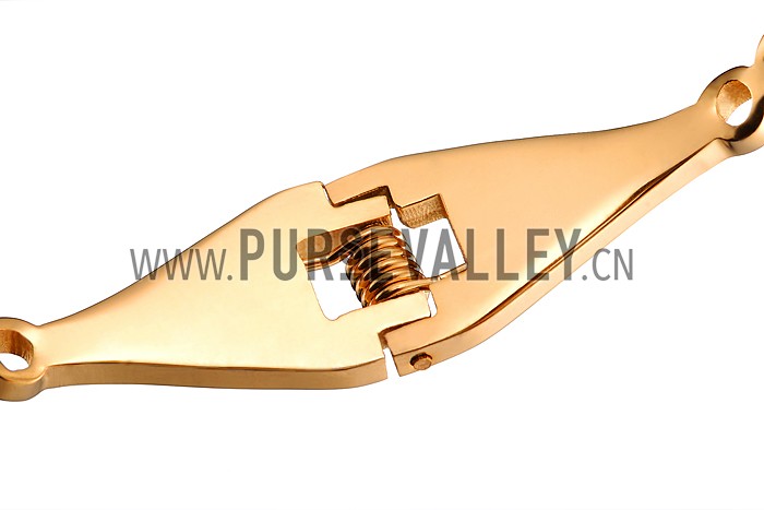 Van Cleef Vintage Alhambra Clover Motifs Gold Bangle Bracelet