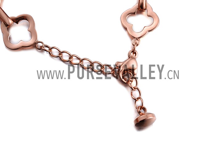 Van Cleef Vintage Alhambra Mother Of Pearl Rose Gold Bracelet