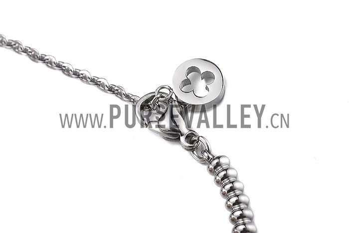 Van Cleef Diamond Studded Silver Bracelet