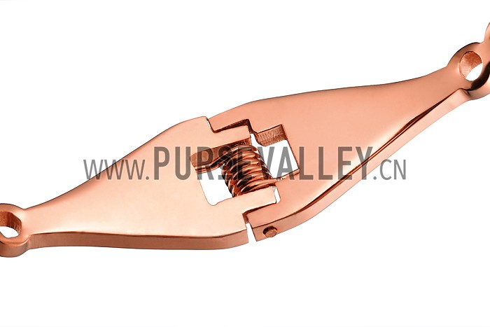 Van Cleef Vintage Alhambra Clover Motifs Rose Gold Bangle Bracelet