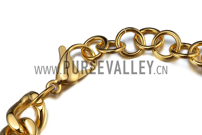 Bvlgari Gold Mother Of Pearl And White Onyx Bracelet