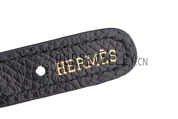 Hermes Bangle Gold Hardware Bracelet Black