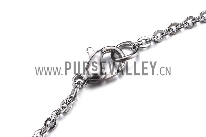 Van Cleef Magic Alhambra Malachite Silver Bracelet