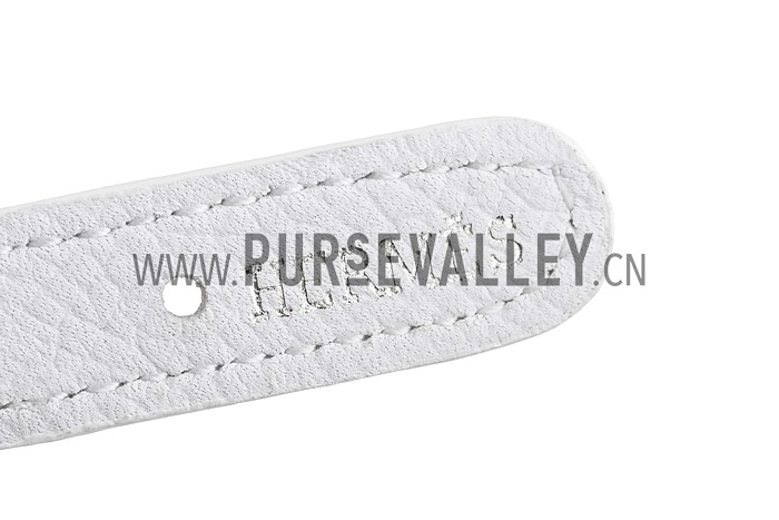 Hermes Bangle Silver Hardware Bracelet White