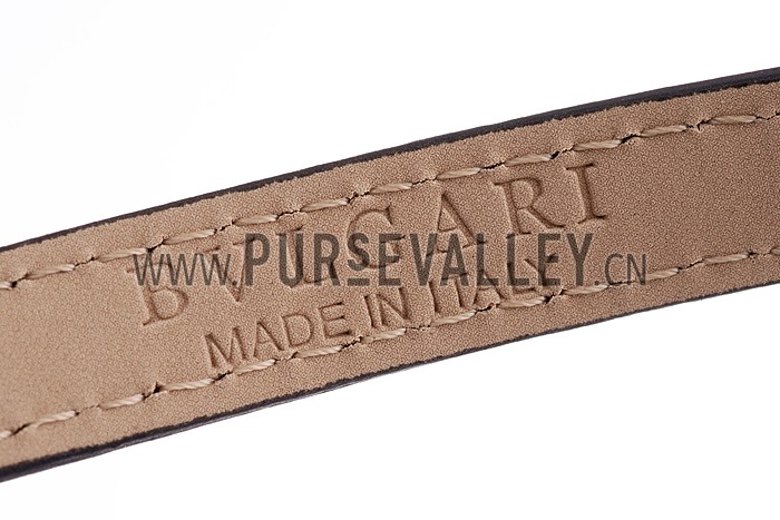 Bvlgari Serpenti Black Leather Gold Hardware Bracelet 700523