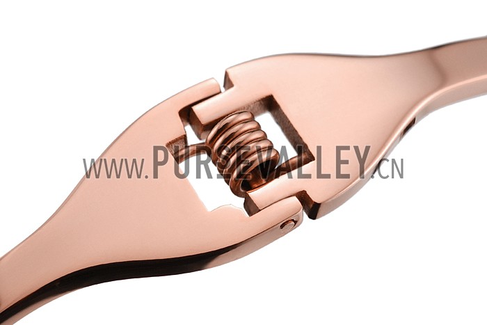 Van Cleef Alhambra White Mother-Of-Pearl Rose Gold Bracelet 700585