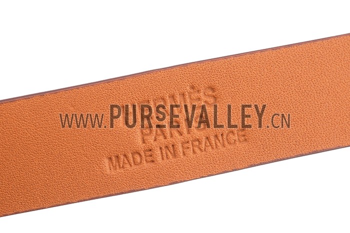 Hermes Micro Kelly Silver Hardware Bracelet Tan