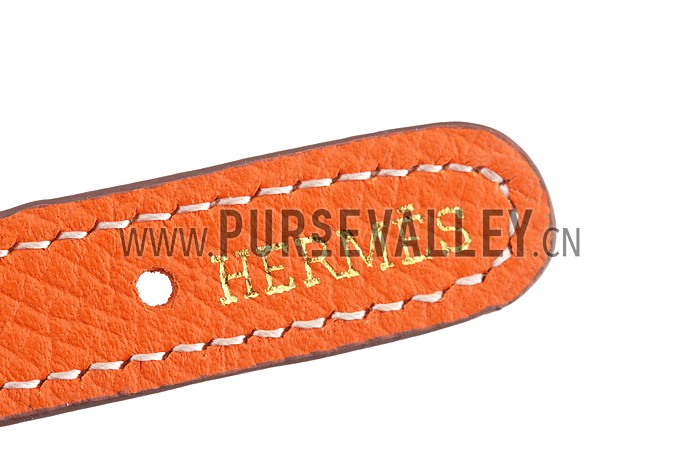 Hermes Bangle Gold Hardware Bracelet Orange