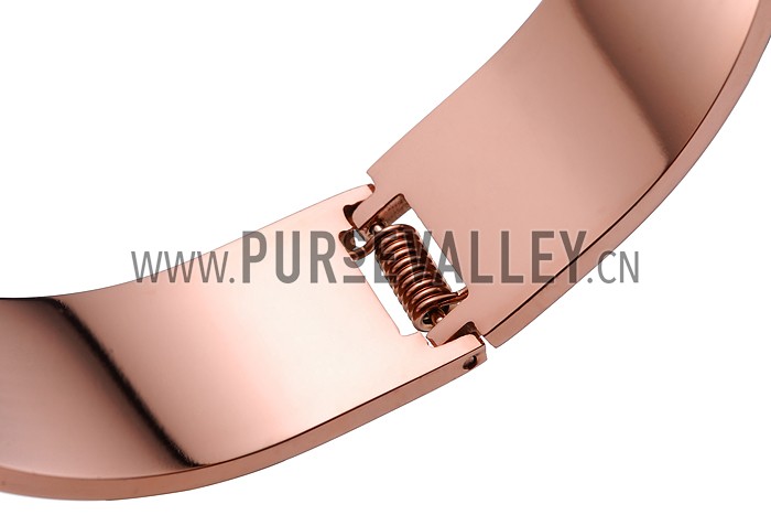 Van Cleef Alhambra Rose-Gold Lucky Bangle Bracelet