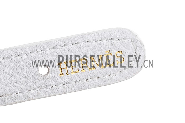 Hermes Bangle Gold Hardware Bracelet White