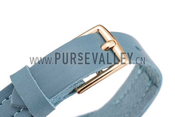 Hermes Hippique Gold Hardware Bracelet Blue