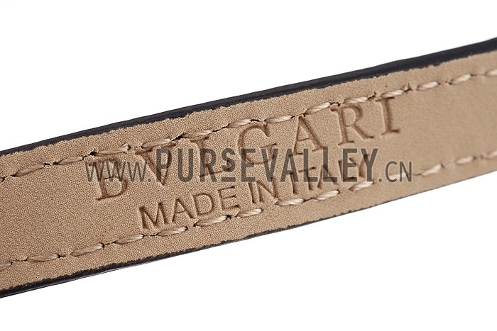 Bvlgari Serpenti Black & White Rose Gold Silver Hardware Bracelet 700530