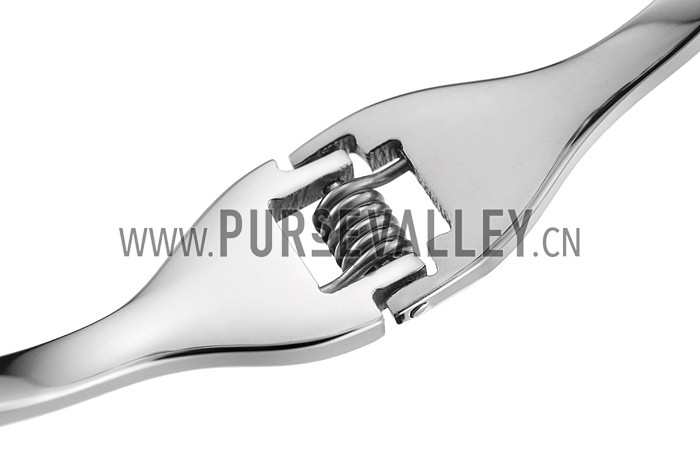 Van Cleef Alhambra Onyx Silver Bracelet 700589