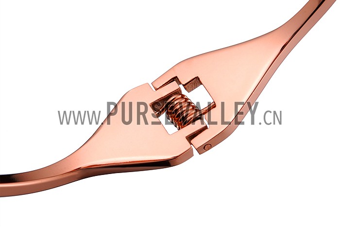 Van Cleef Alhambra Vintage Butterfly Rose Gold Bangle Bracelet