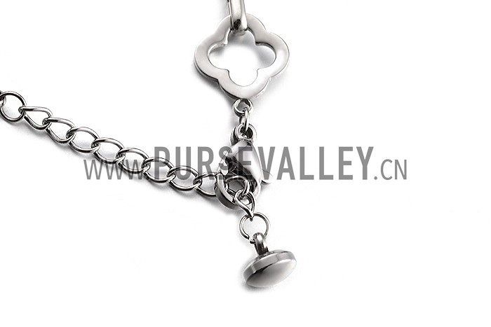 Van Cleef Vintage Alhambra Mother Of Pearl Silver Bracelet