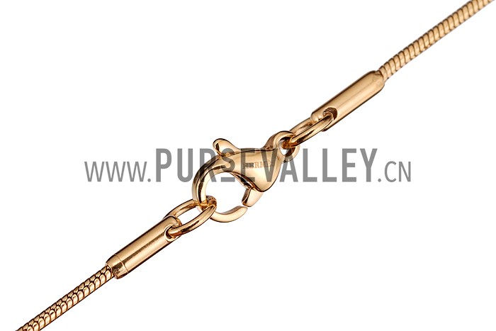 Hermes Pop H Ultraviolet Enamel Gold Handware Necklace 700618