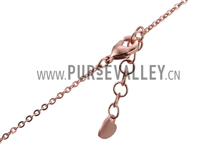 Cartier Rose Gold Necklace Cloud Diamond Encrusted Pendant
