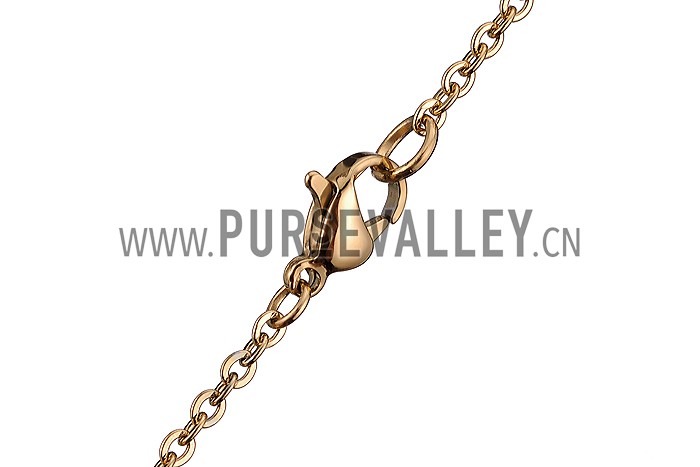 Van Cleef Lucky Alhambra 5 Clover Motifs Long Necklace