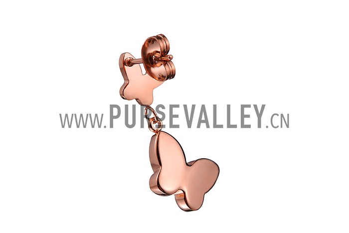 Van Cleef Magic Alhambra Clover Motif Rose Gold Earrings