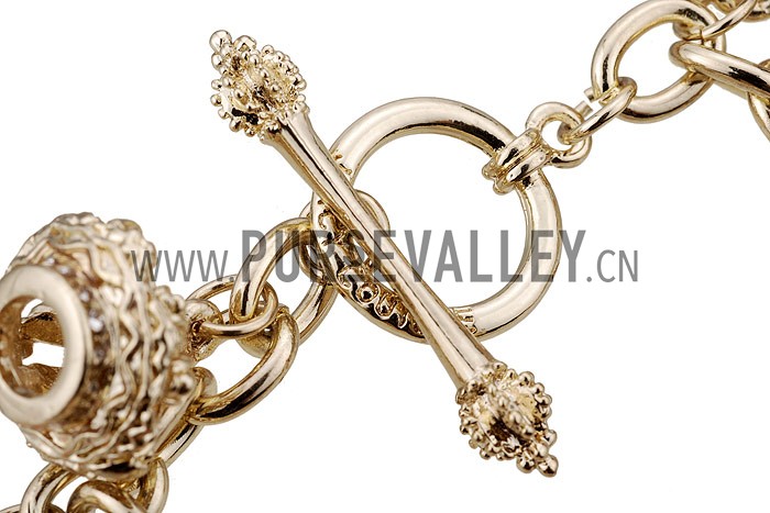 Juicy Couture Replica Gold Mixed Charms Bracelet 2165-88