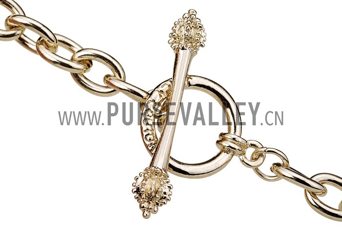 Juicy Couture Replica Mixed Charms Gold Link Chain Necklace 2165-110