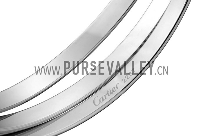 Cartier Replica Integrated Triple Ring Sterling Silver Bangle
