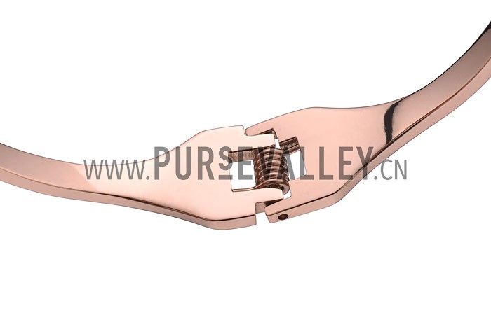 Cartier Replica Engraved Wing Shaped Cutwork Rose Gold Bangle Bracelet