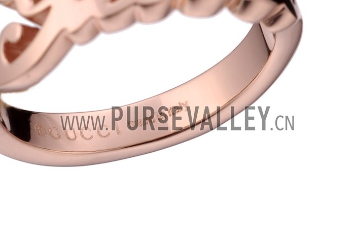 Gucci Carved Rose Gold Ring