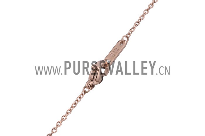 Hermes Replica Rose Gold H Logo Pendant Fine Chain Necklace 2165-322