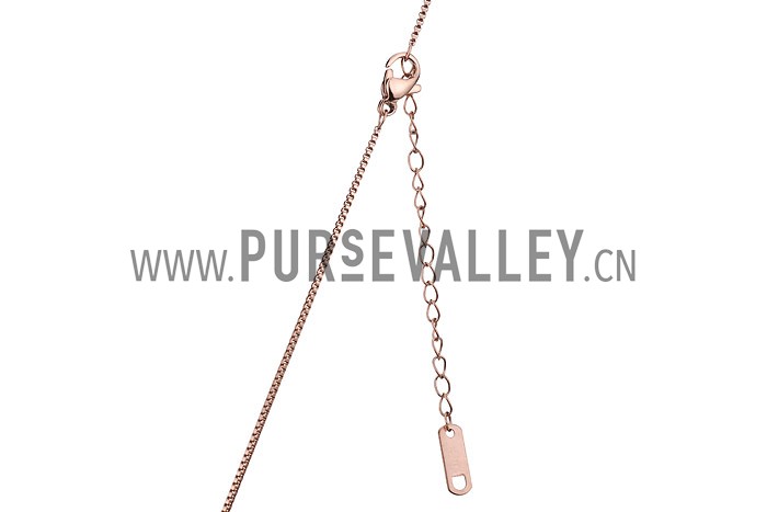 Bvlgari Replica Spool Pendant Rose Gold Fine Chain Necklace